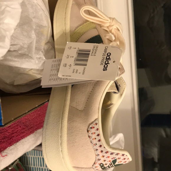 adidas gazelle silver green womens Campus 80s Pride Shoes GX6390